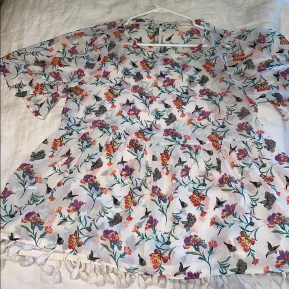 Sheer Floral Top